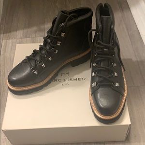 Marc Fisher Issy black combat boots 8.5 brand new